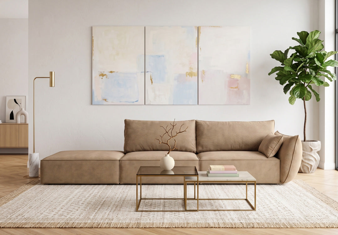 Luxusbetten24 Designer Sofa Chaise Longue Nuvola Samt – 250 Cm