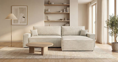 Designer Sofa Vienna mit Schlaf- und Klappfunktion in Cord