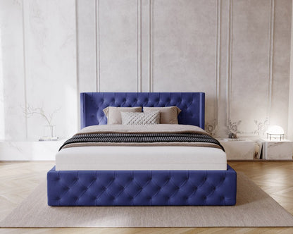 Designer Polsterbett Celestia in Samt mit Stauraum