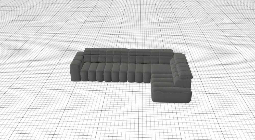 Luxusbetten24 Modulares Sofa Zürich Magic Velvet 2271 Konfiguration