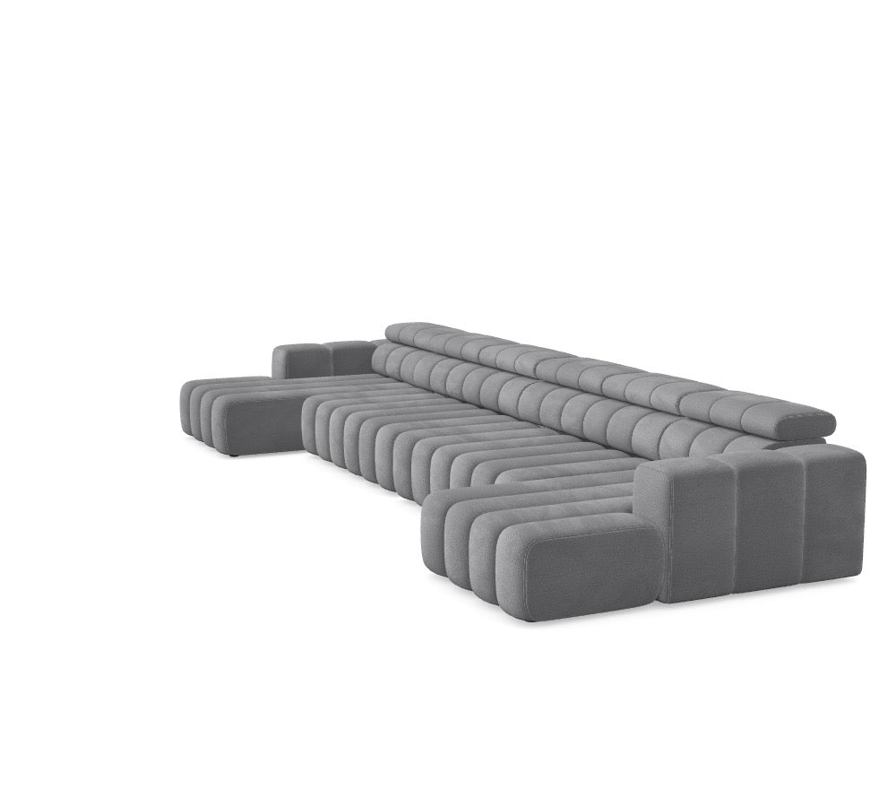 Luxusbetten24 Modulares Sofa Zürich Elektrisch Abriamo 6 Bezug