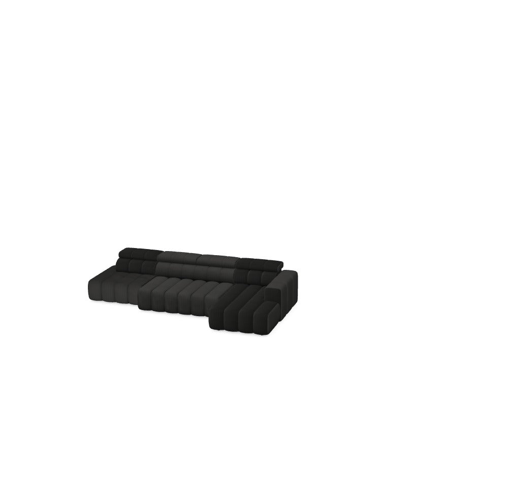 Luxusbetten24 Modulares Sofa Zürich mit Ottomane und Endmod