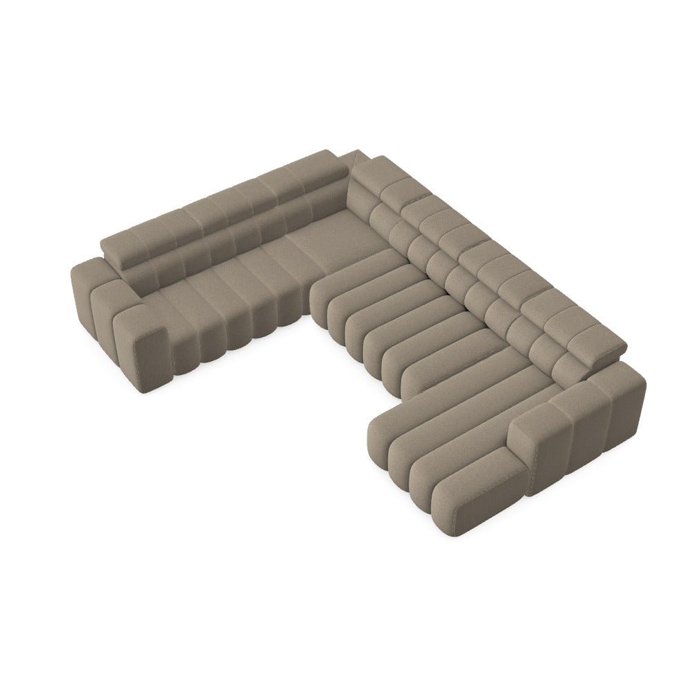 Luxusbetten24 Modulares Sofa Zürich Sesame 30 Vierteil Premium Konfiguration