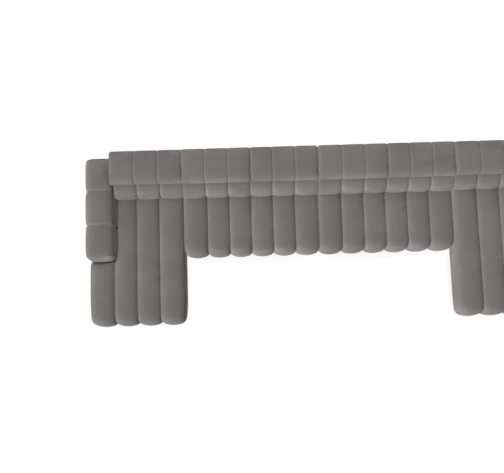 Luxusbetten24 Zürich Modulares Sofa 2 Mittelmodule, 1 Rechts, 1 Links