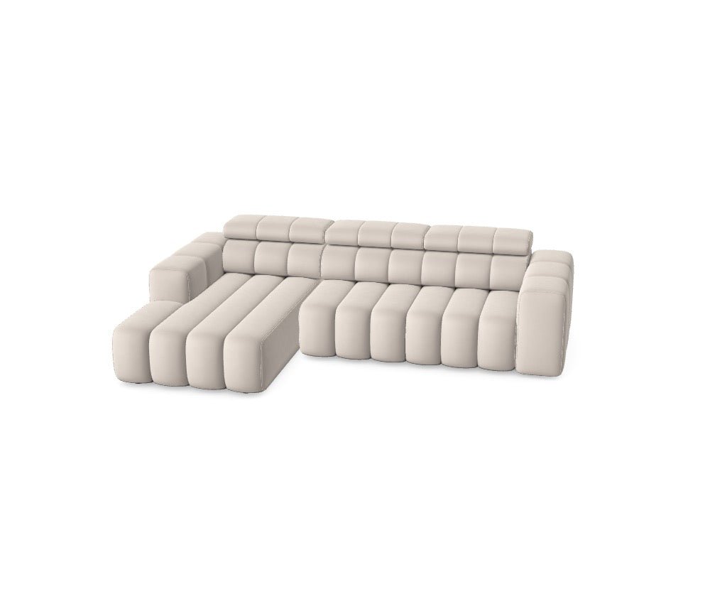 Luxusbetten24 Modulares Sofa Zürich Magic Velvet Endmodul Elektrisch, Ottomane Links