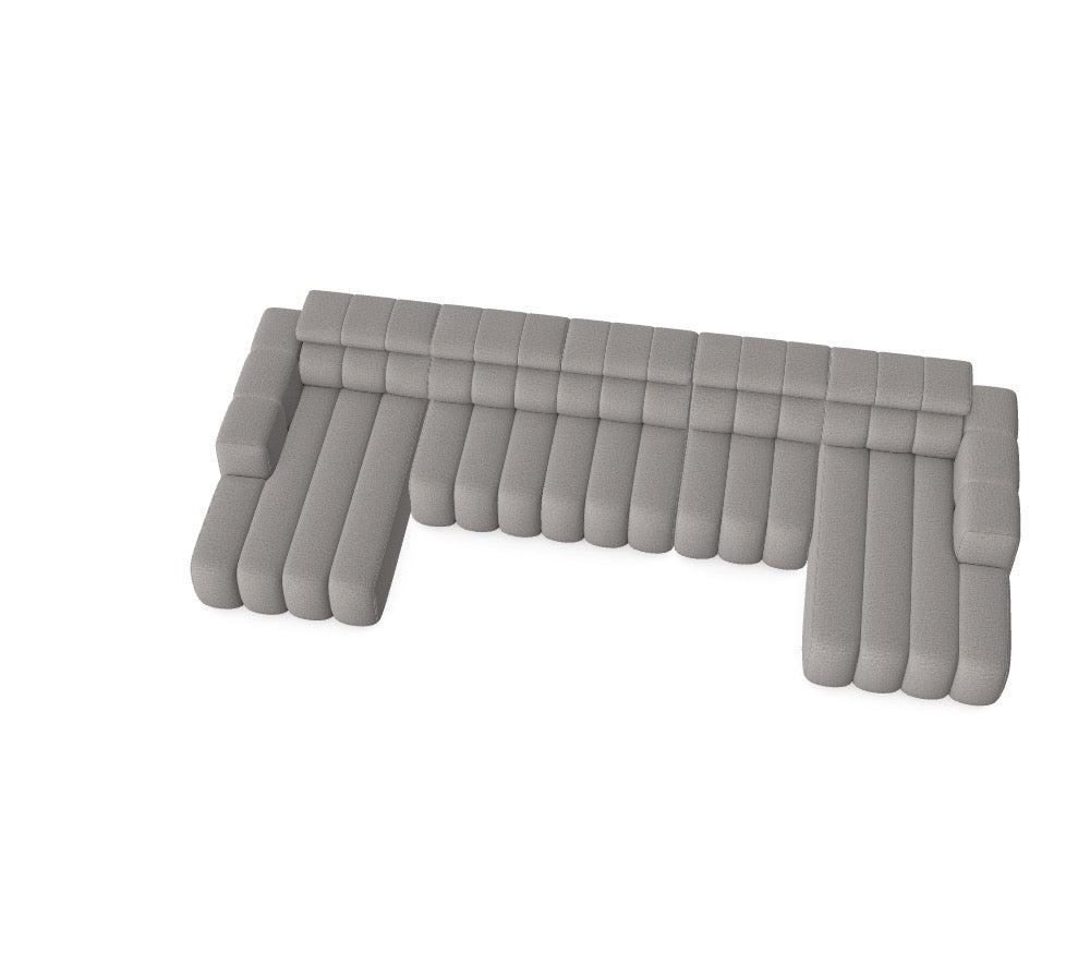 Luxusbetten24 Modulares Sofa Zürich – Neve 13 Stoff, 4‑teilige Konfiguration