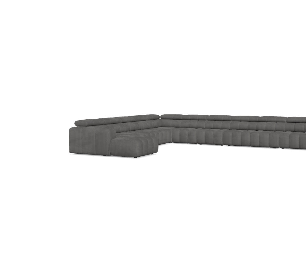 Luxusbetten24 Modulares Sofa Zürich Elektrisch Mittelmodul 2E Konfiguration