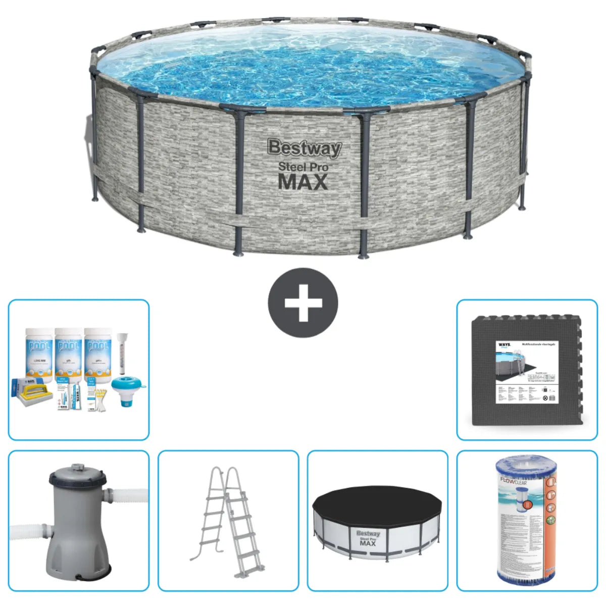 Piscine Tubulaire Ronde Bestway Steel Pro MAX MKR00011655674