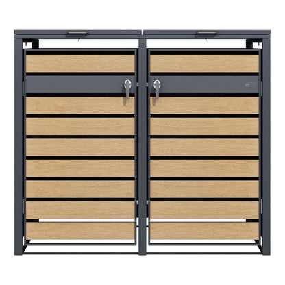 Axi House Cajón de basura 1.32x0.8x1.16 m – Acero Galvanizado Anthracite/Gris