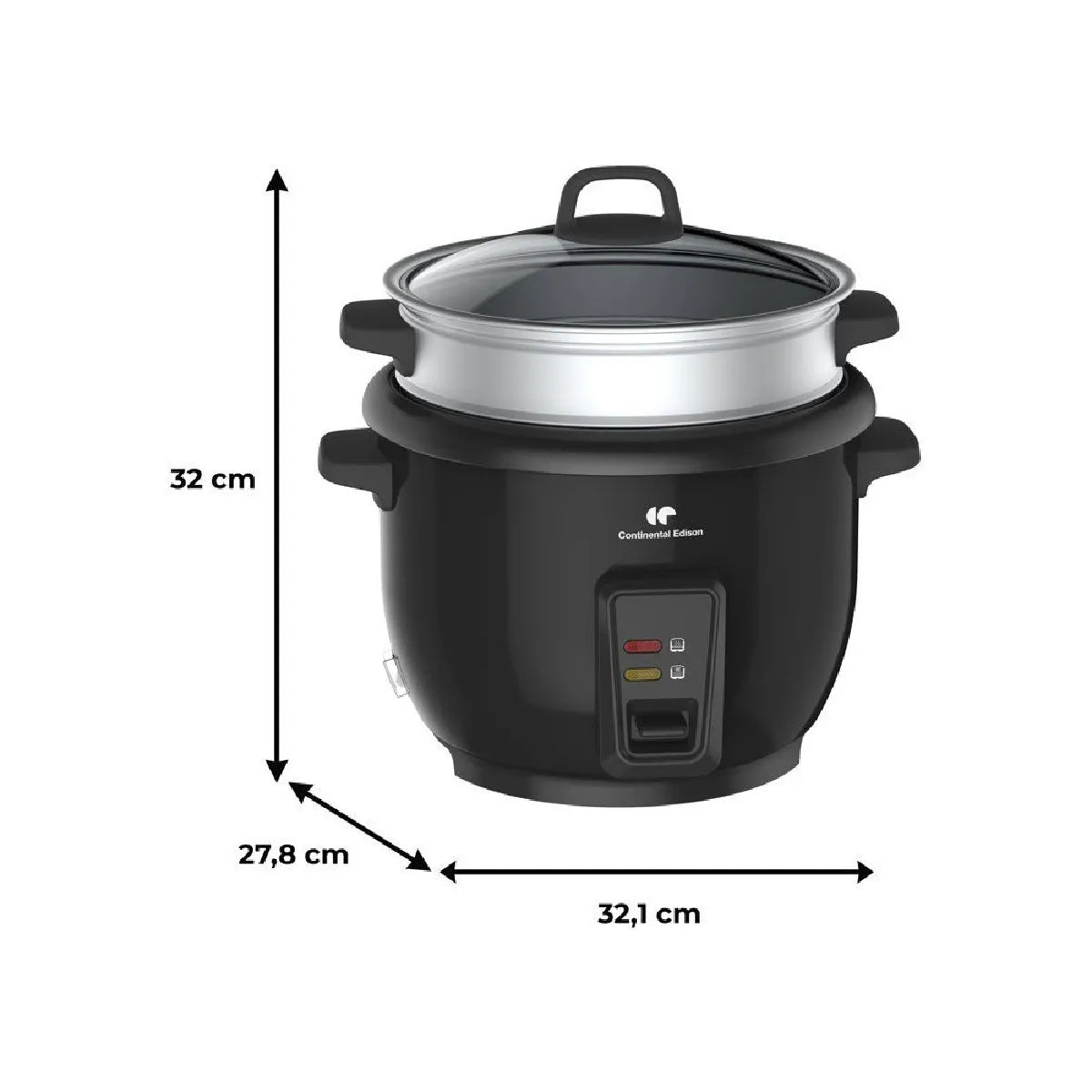 Continental Edison CECR18B - 1,8 L - 700 W - Inox