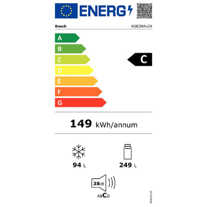 Bosch KGE39ALCA Refrigerador Combinado Acero Inoxidable 337 L