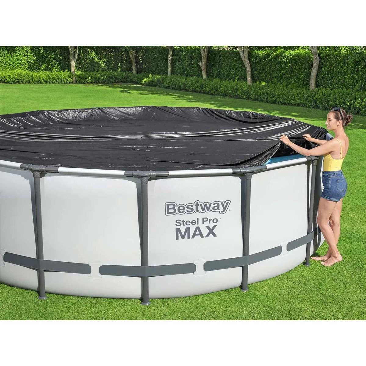 Bestway Cubierta Protectora Piscina Ø5,49 m PVC 175 g/m²