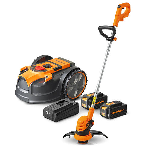 Lawnmaster Robot Cortacésped 24V con Recortador de Bordes
