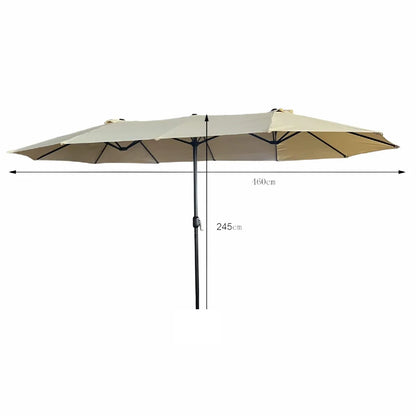 Akord Parasol de Jardín Desplazado Beige