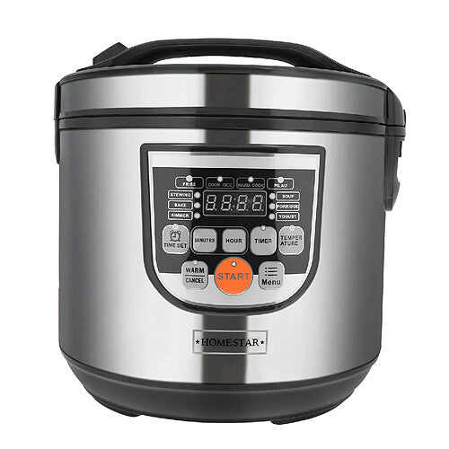 Home Star Cuiseur 5L Inox LED y Mantener Caliente Negro/Plata