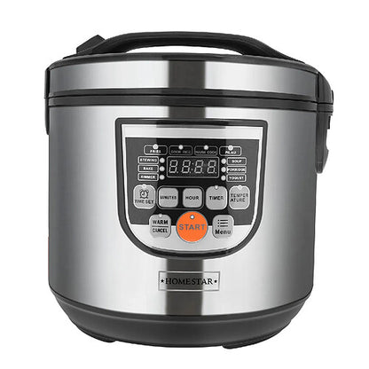 Home Star Cuiseur 5L Inox LED y Mantener Caliente Negro/Plata