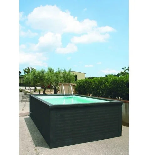 Bourgogne Mini-Poolbehälter-Set mit Technikraum und Deck 5,25 m × 2,55 m