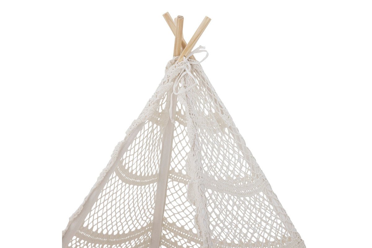 Luxusbetten24 Kinder-Tipi Lumi Tipi aus Naturfarbener Baumwolle Design
