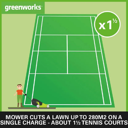 Greenworks Cortacésped a Batería 24 V con Recogedor 30 L