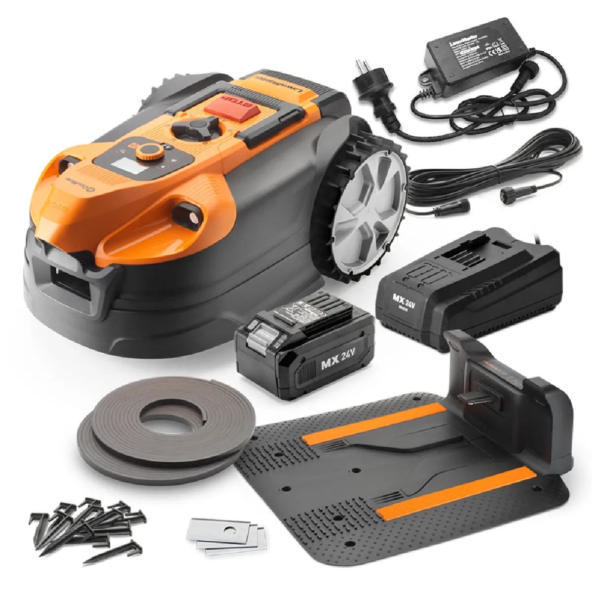 Lawnmaster Robot Cortacésped VBRM18-4A 24V con Estación de Carga
