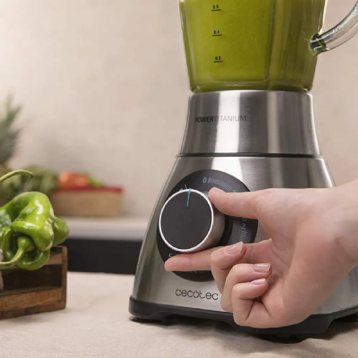 Cecotec Power Black Titanium 2000MAX PerfectMix Blender 1300W