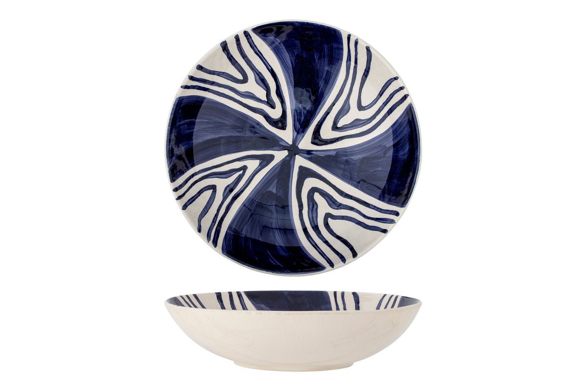 Luxusbetten24 Sara Schale Handbemalt Blau