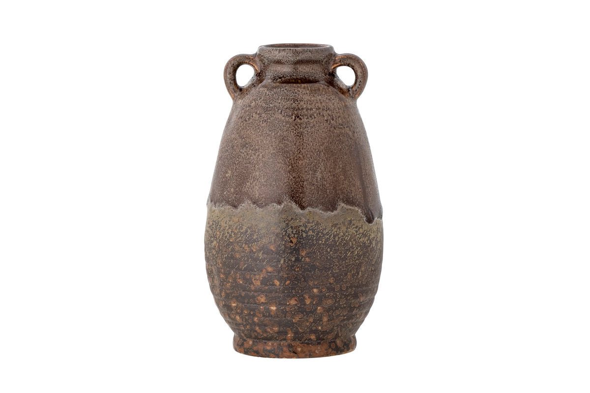 Luxusbetten24 Elio Dekorative Vase aus Steingut Braun