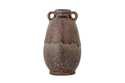 Luxusbetten24 Elio Dekorative Vase aus Steingut Braun