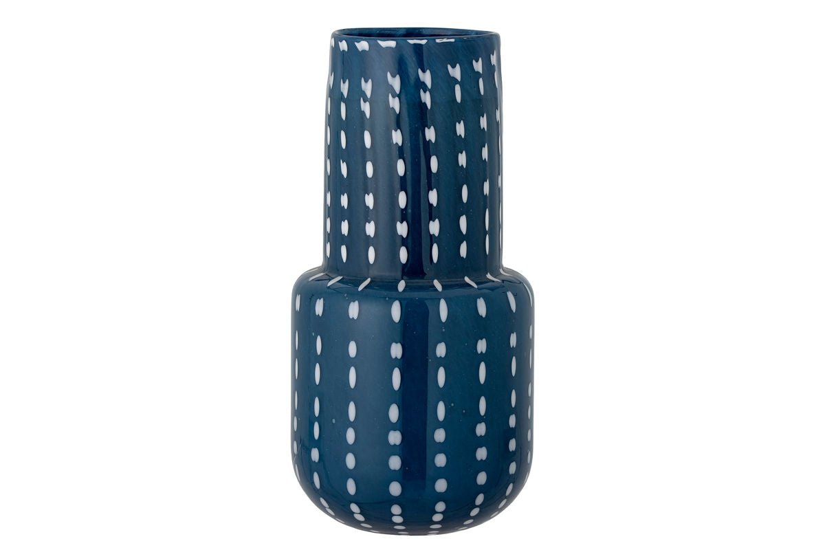 Elvion Vase Blaues Glas Dekorativ Elegant Wohnzimmer, Blau