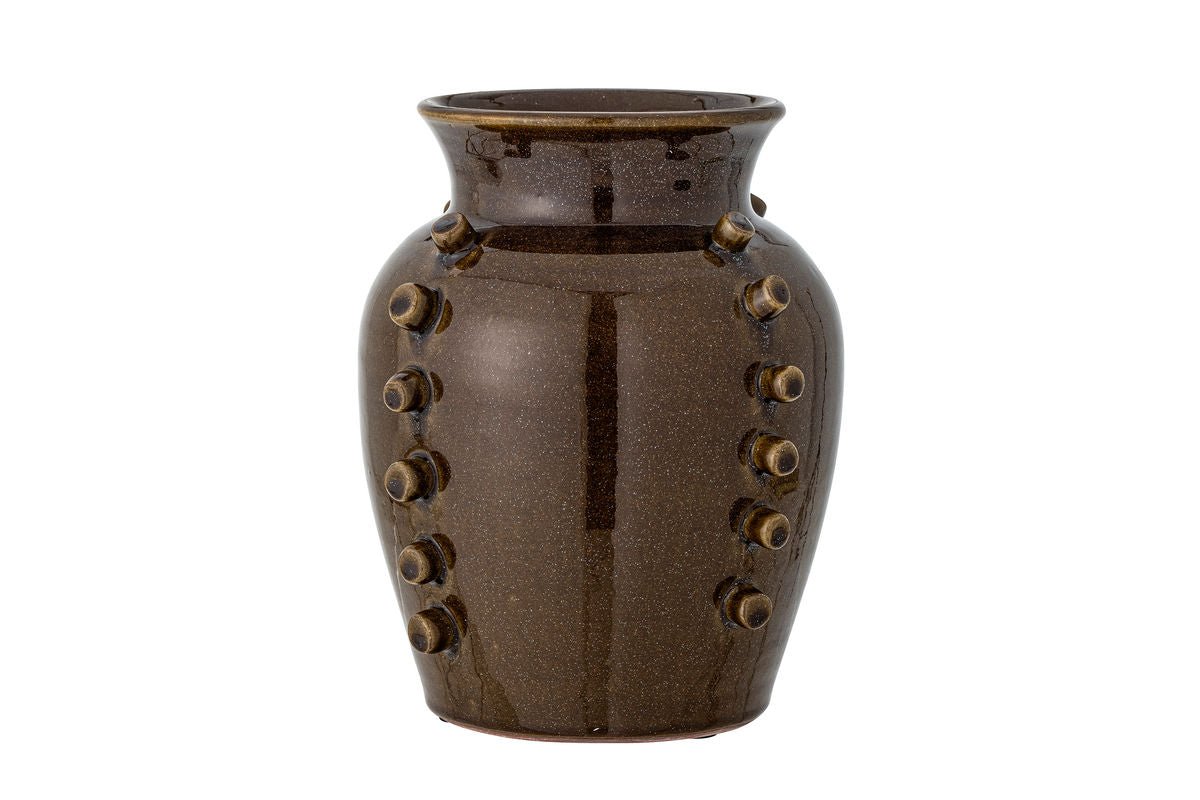 Orvella Terrakotta Handgefertigte Dekorative Vase Braun Wohnzimmer