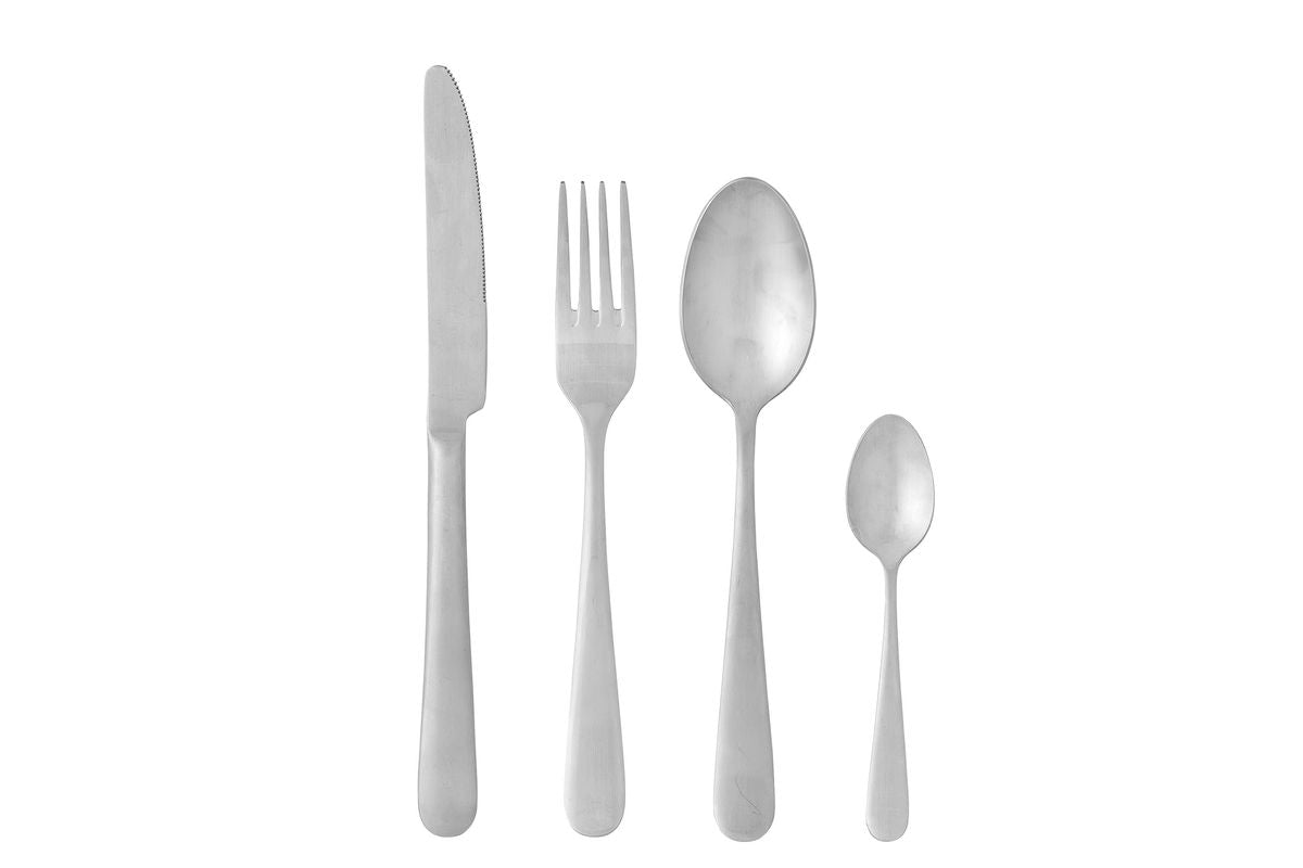 Luxusbetten24 Aurel Besteck-Set Edelstahl mit matter Silberoberfläche, Silber