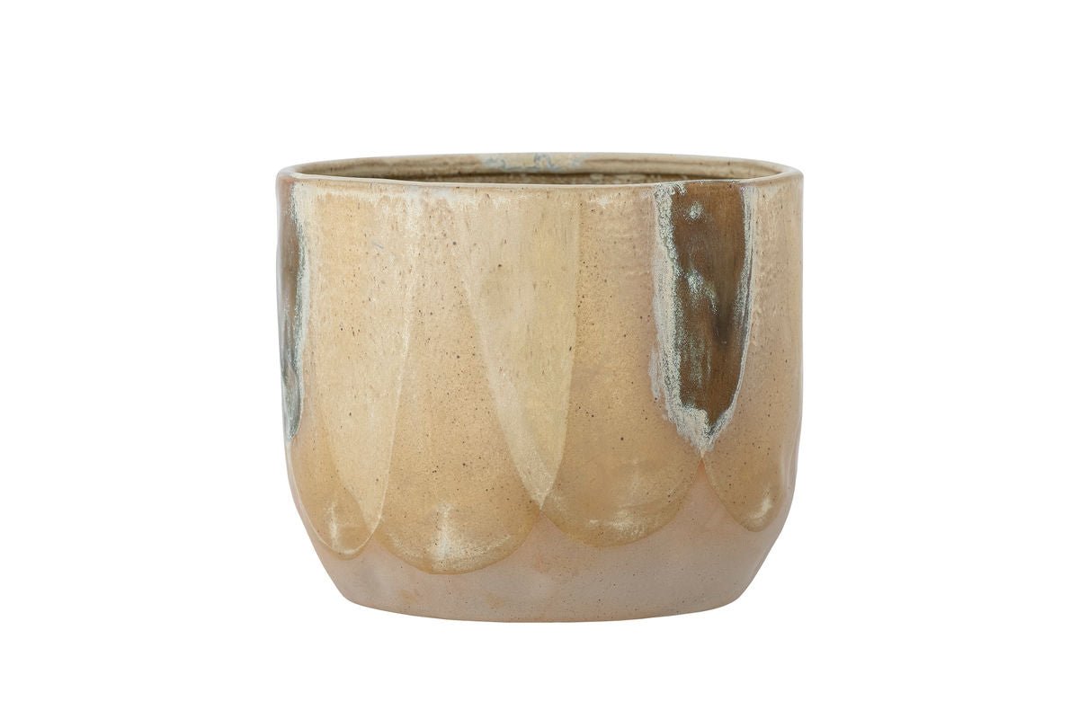 Blumentopf Murphs Handbemaltes Steingut Braun/Beige Dekorativ Einzigartig