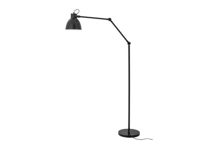 Luxusbetten24 Riven Stehlampe Schwarz Mit Messingdetails Modernes Design