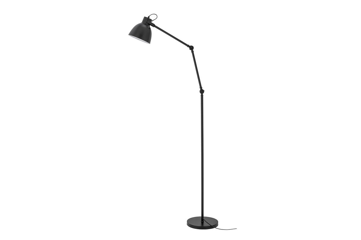 Luxusbetten24 Riven Stehlampe Schwarz Mit Messingdetails Modernes Design