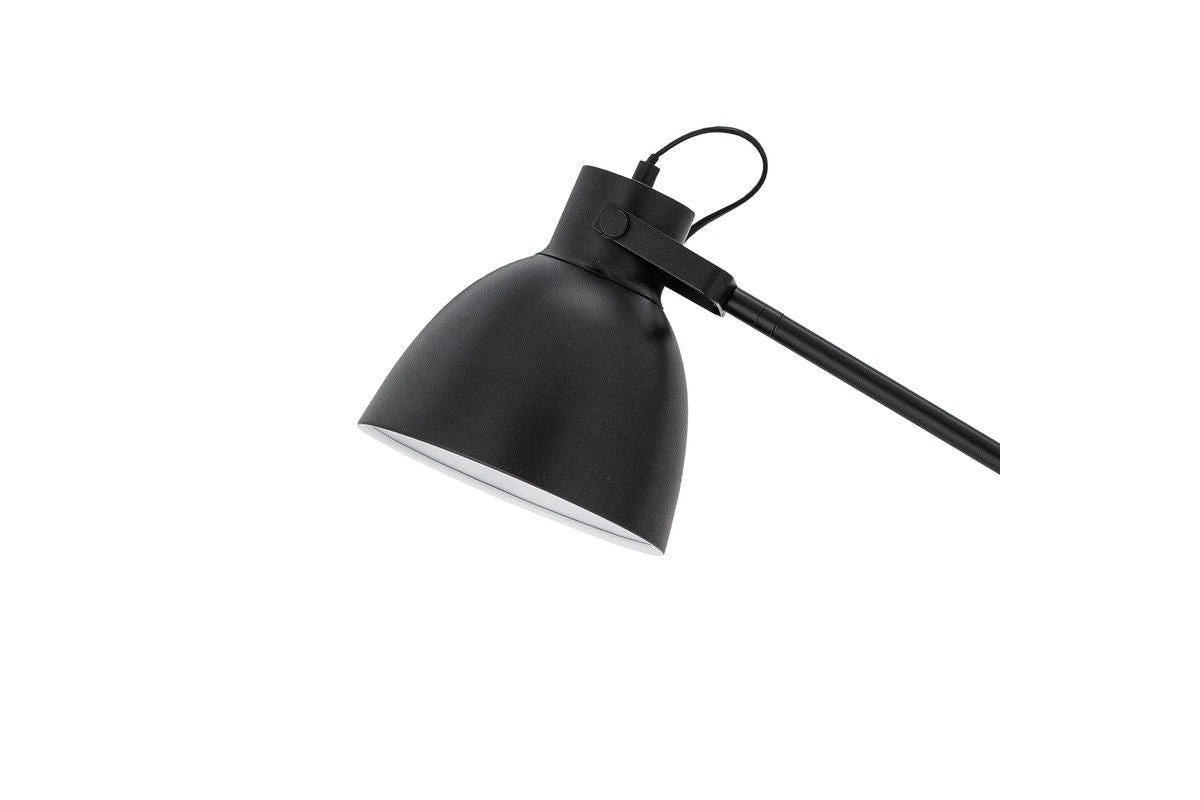 Luxusbetten24 Riven Stehlampe Schwarz Mit Messingdetails Modernes Design