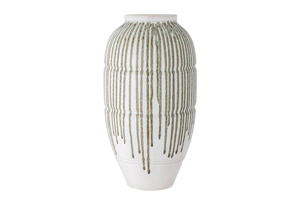 Luxusbetten24 Lioren Vase Grün – Elegantes Dekoratives Grünes Steinzeug