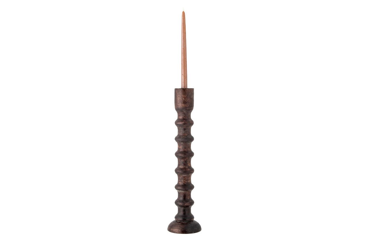 Luxusbetten24 Vireo Kerzenhalter aus Mango-Holz in Braun Elegant
