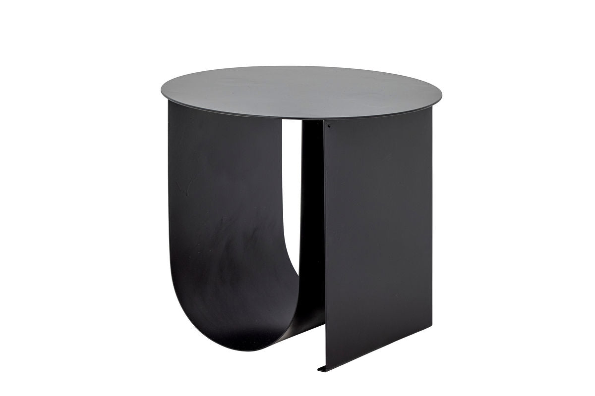 Luxusbetten24 Jenny Beistelltisch – Schwarzes Metall, Modernes Design, Schwarz
