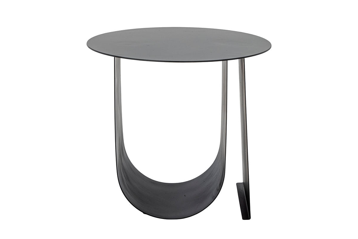 Luxusbetten24 Jenny Beistelltisch – Schwarzes Metall, Modernes Design, Schwarz