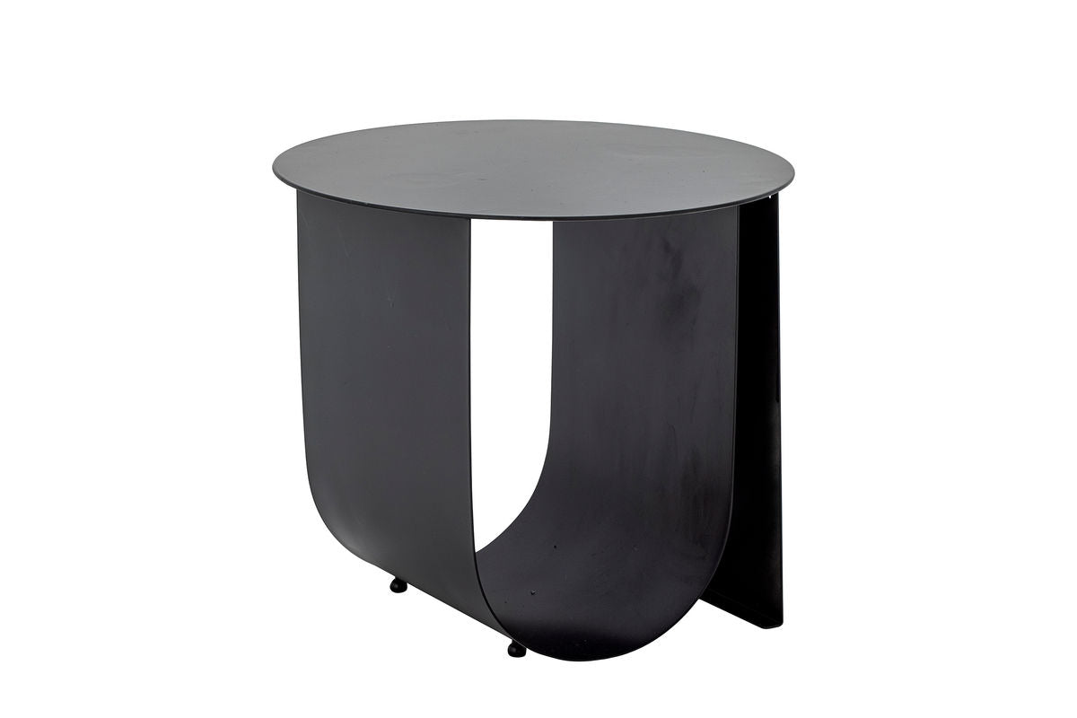 Luxusbetten24 Jenny Beistelltisch – Schwarzes Metall, Modernes Design, Schwarz