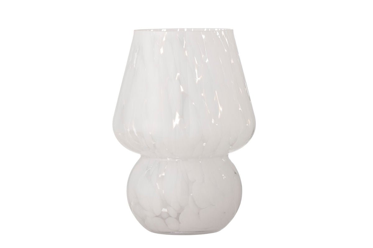 Vase „Arelia“ – Weißes Glas