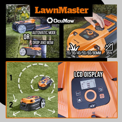Lawnmaster Robot Cortacésped VBRM18-4A 24V con Estación de Carga