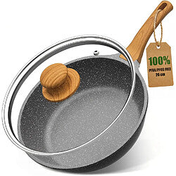 Poêle Haute Granit avec Couvercle YASHE Gris MKR00014932270
