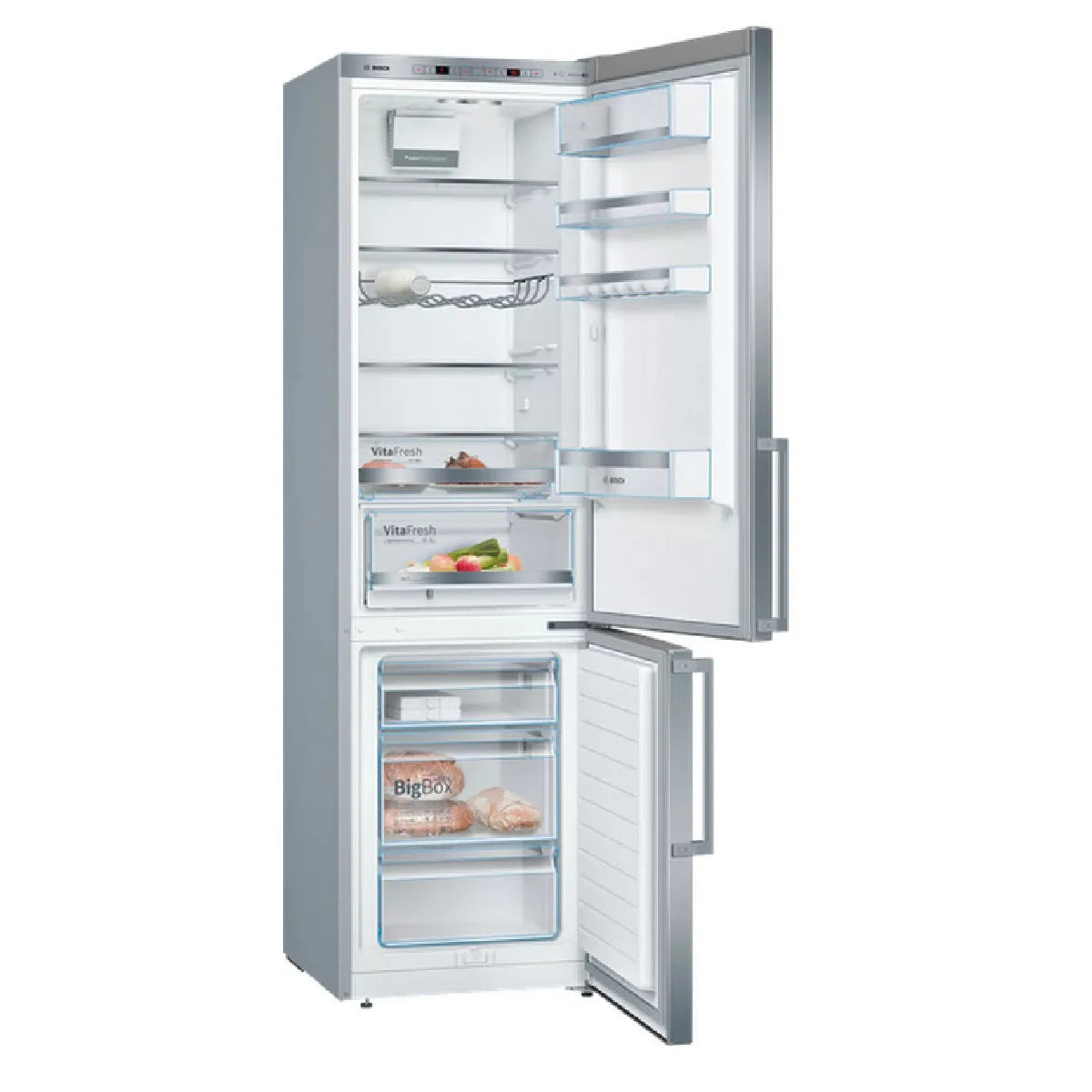Bosch KGE398IBP Refrigerador Inox 343L LowFrost Puerta Reversible