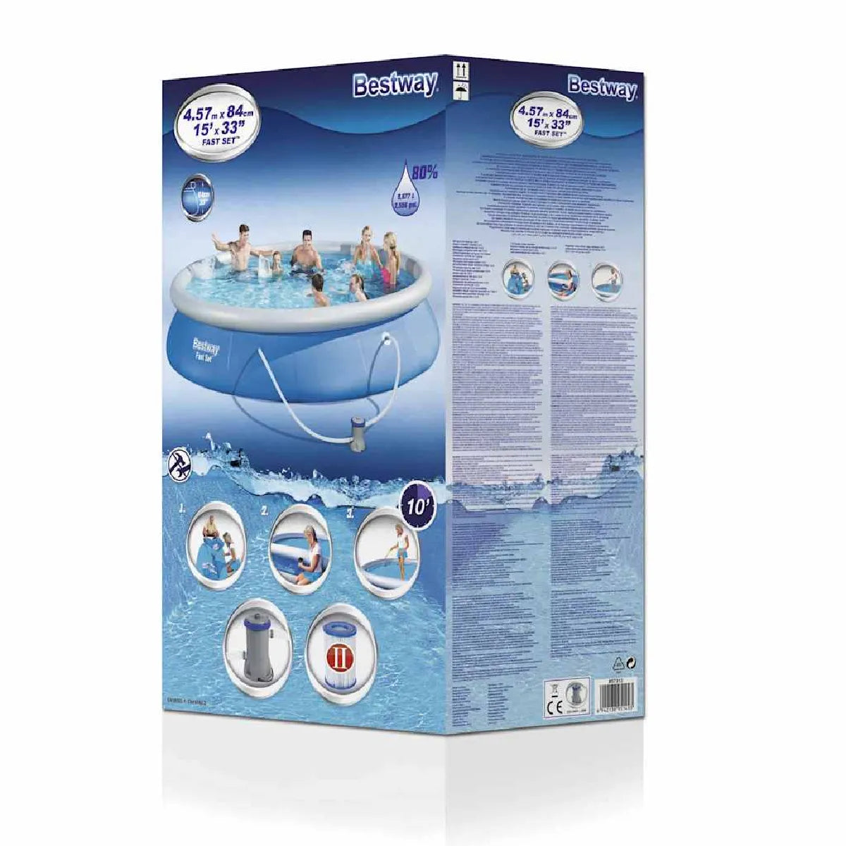 Bestway Fast Set 457x84 Cm Piscina Inflable