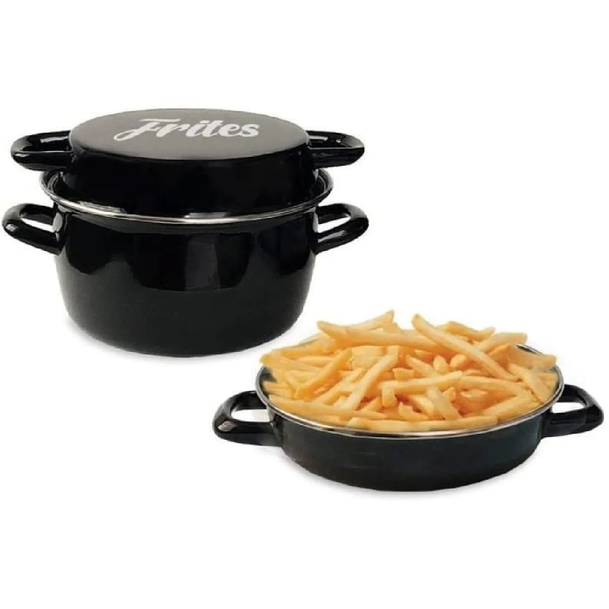 Baumalu 311155 Friteuse Negra 1250W, 4.8L, Compatible Inducción