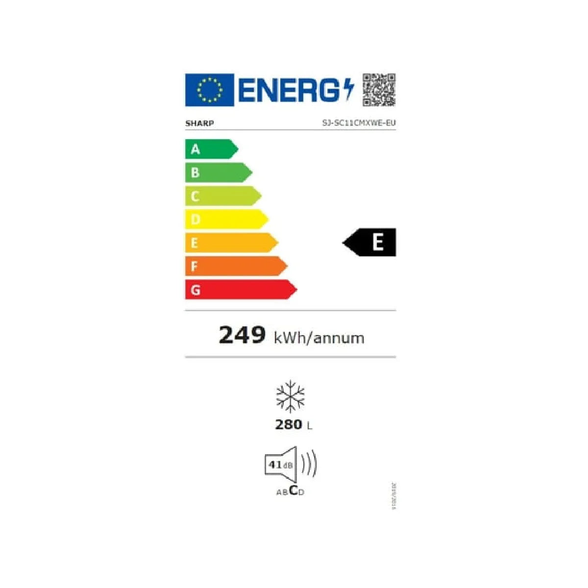Sharp SJSC11CMXWE Congélador Armoire No Frost 280 L Blanco