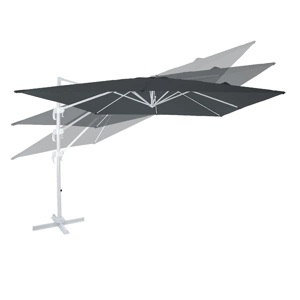 Axi House AXI Nima Parasol Rectangular 300x300 Cm Blanc Gris