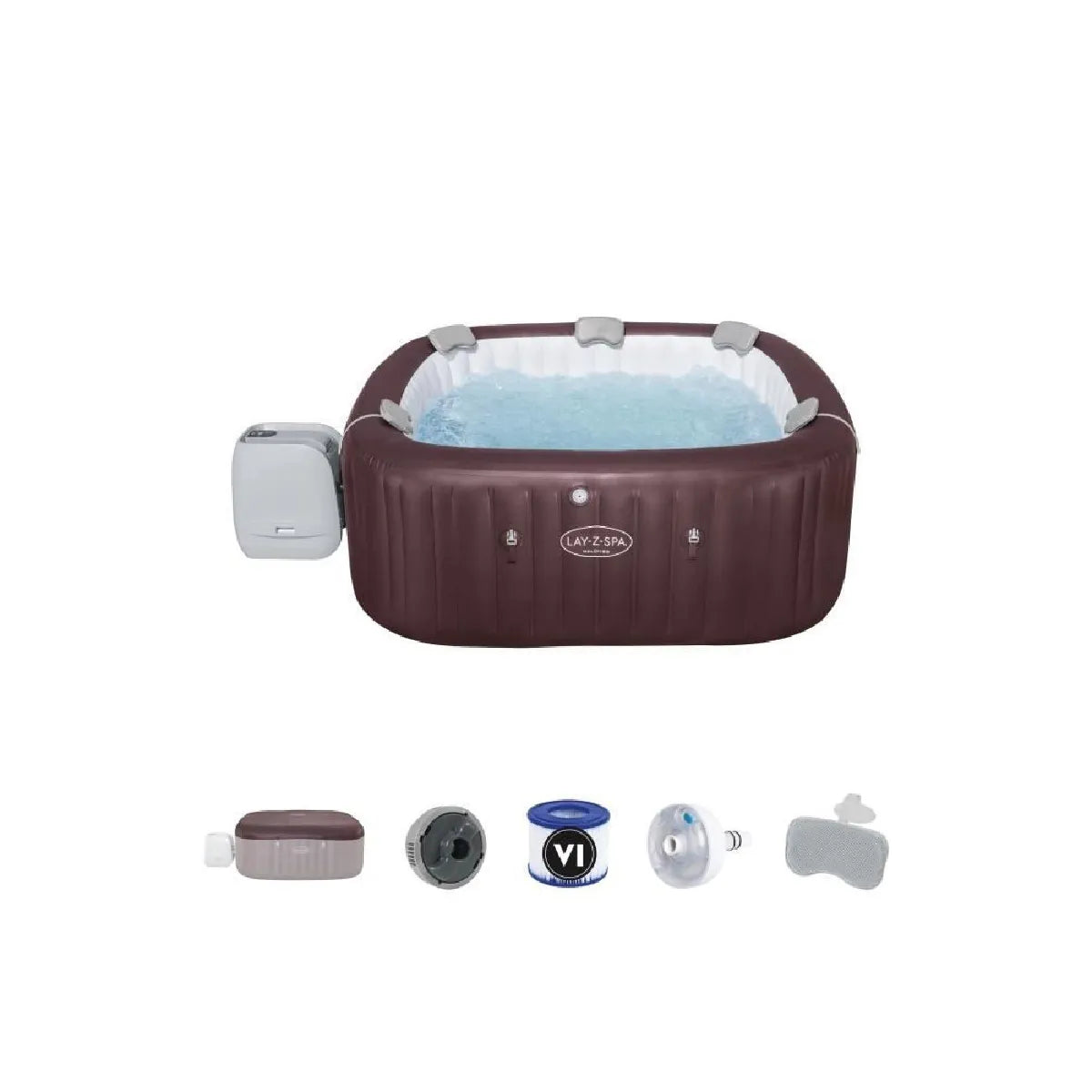 Spa Gonflable Bestway Lay-Z-Spa Maldives HydroJet Pro Carré 7 Places MKR00014811902