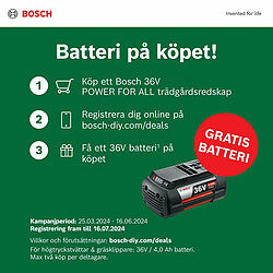 Bosch Tondeuse Electrica 36V Sin Cable, 40 Cm, 50 L
